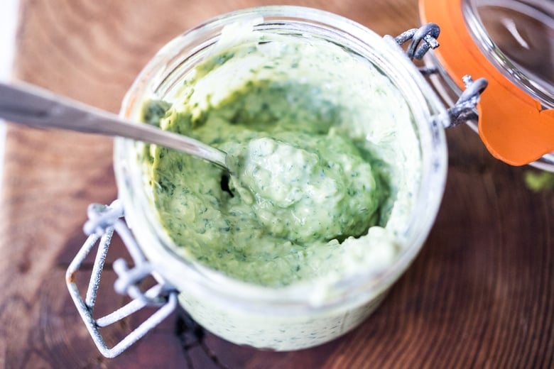 vegan cilantro cream