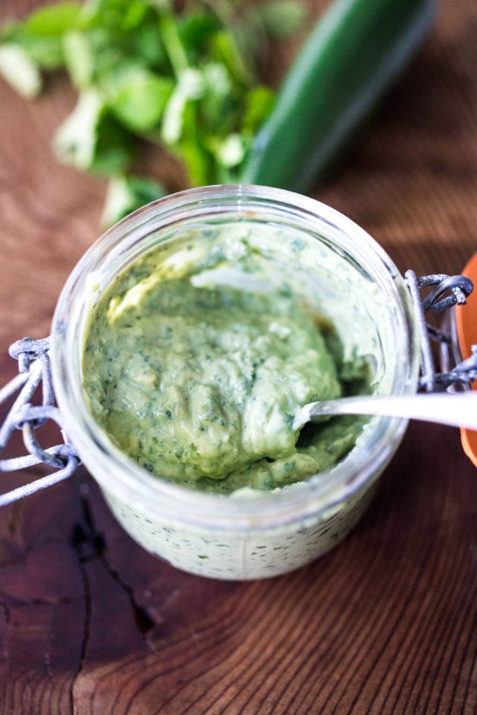 50 Delicious Tofu Recipes: Vegan Cilantro Crema.