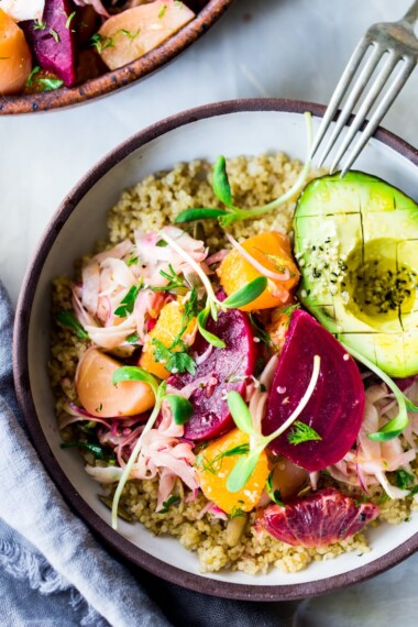 Beet Orange and Fennel Salad- an energizing salad that can be repurposed into grain bowls for mid week lunches.