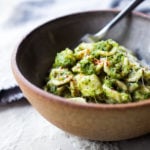 Orecchiette Pasta with Broccoli Sauce - a simple vegetarian pasta dish hailing from Tuscany that is easy to make, healthy and oh so delicious!| #Orecchiette #broccolipasta #orechiettepasta #broccolirecipes #vegetarian #pastarecipes #healthypastarecipes |www.feastingathome.com #feastingathome