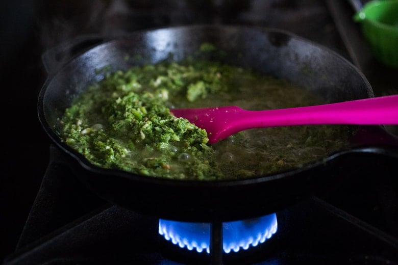 Orecchiette Pasta with Broccoli Sauce - a simple vegetarian pasta dish hailing from Tuscany that is easy to make, healthy and oh so delicious!| #Orecchiette #broccolipasta #orechiettepasta #broccolirecipes #vegetarian #pastarecipes #healthypastarecipes |www.feastingathome.com 