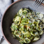 Orecchiette Pasta with Broccoli Sauce - a simple Italian vegetarian pasta that is full of flavor and nutrients! | www.feastingathome.com