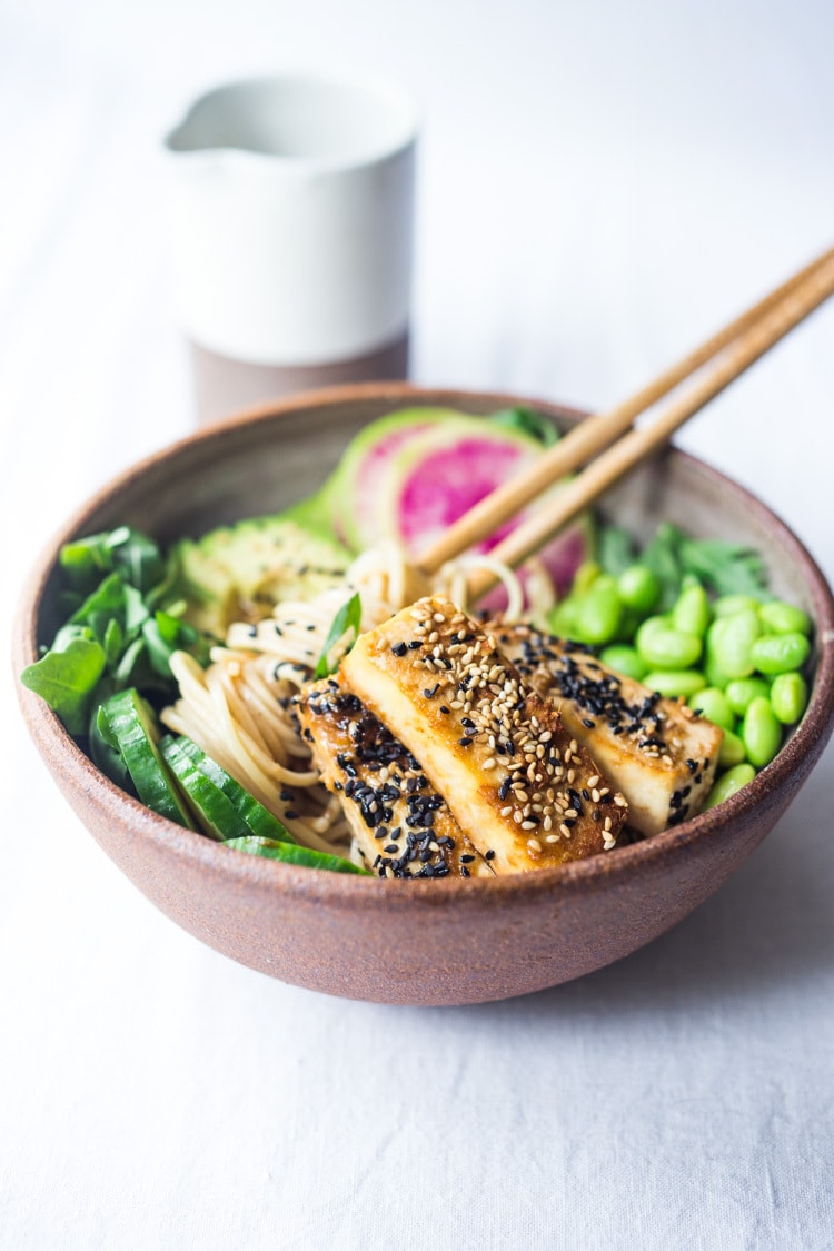 Zen noodles-a vegan adaptable asian style bowl that is healthy and full of flavor!