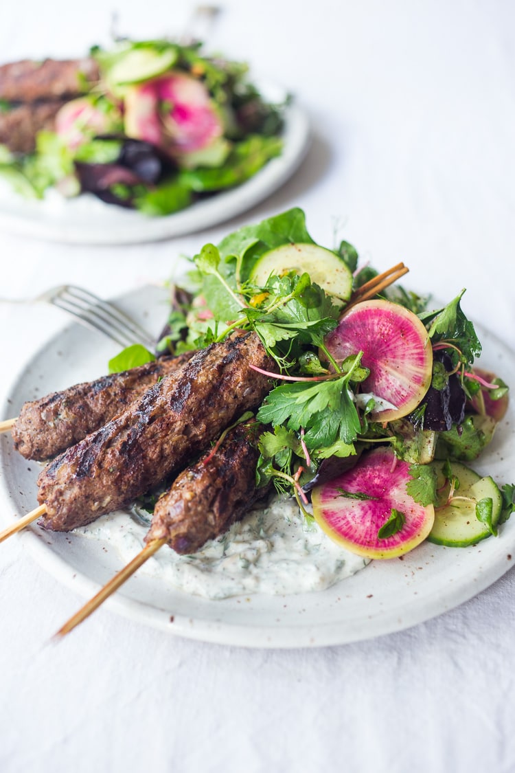 Spice-Rubbed Lamb Skewers With Herb-Yogurt Sauce Recipe - NYT Cooking