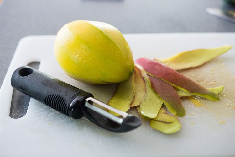 peeled mango