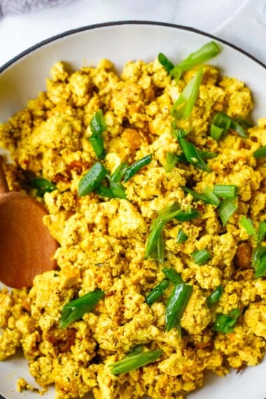 Vegan tofu scramble recipe.