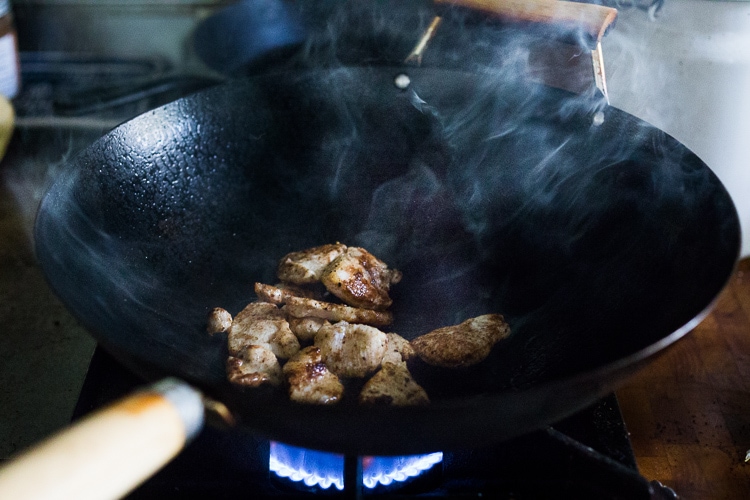 burmese chicken in a wok