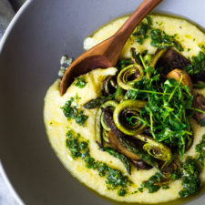 Creamy Polenta with Spring Veggies and Gremolata -image