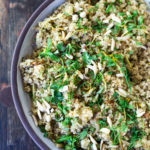 Simple, easy, Everyday Quinoa with Lemon, Shallot and Herbs - a delicious, healthy side dish that is perfect for potlucks or Sunday meal prep. Vegan, gluten-free and full of flavor! #quinoa #easyquinoa #vegan #glutenfree #healthy #healthyside #sidedish #wholegrian #quinoarecipe