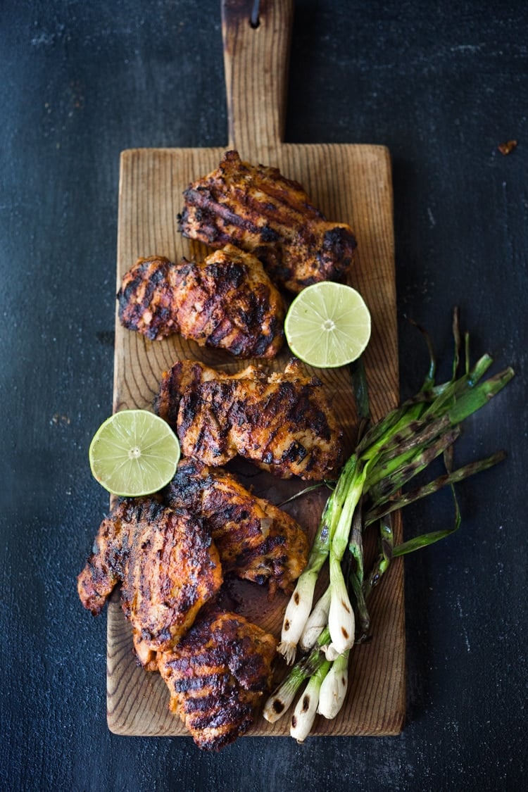 Smoky, spicy and delicious, this Mexican Grilled Chipotle Chicken is bathed in the most flavorful marinade. Grill the chipotle chicken ahead and reheat on busy weeknights, or store it in the flavorful chipotle marinade, then fire up the grill after work. Use in burrito bowls, salads, tacos, or pasta. So EASY and oh so tasty! #chipotlechicken #grilledchicken #chicken #chipotle #grilled 