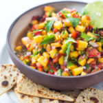 This Fresh Peach Salsa recipe is bursting with summer flavor! Delicious on its own with chips or serve over grilled fish or chicken. Simple and easy, make this when peaches are at their peak of flavor -fresh, juicy and ripe. #peachsalsa #peaches #peach #salsa #peachrecipe #peachsalsarecipe #salsarecipe