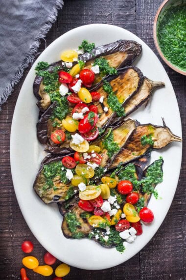 Grilled Eggplant- Mediterranean style