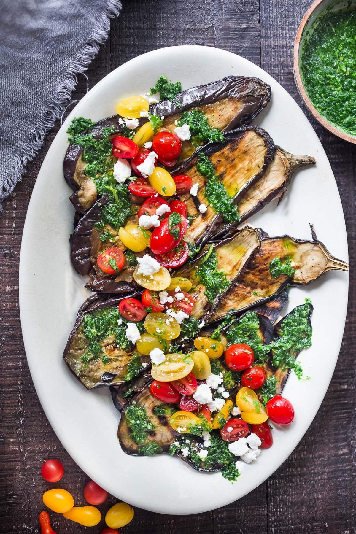 Grilled Eggplant- Mediterranean style