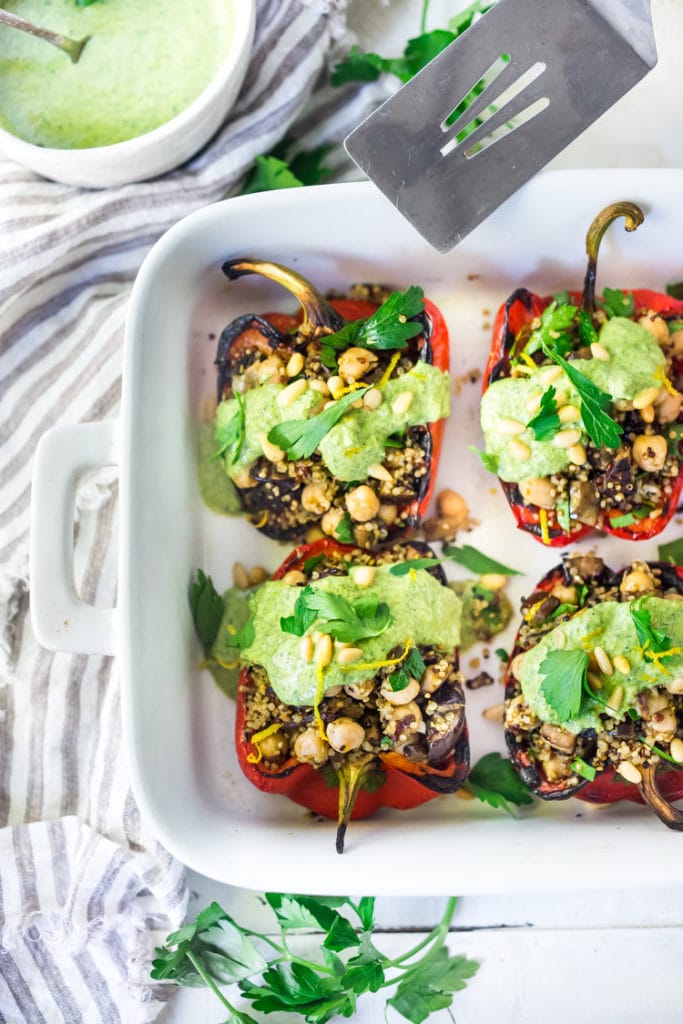 Moroccan Stuffed Peppers + 25 Best Eggplant Recipes from around the globe.  