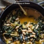 This Ribollita recipe is wonderfully hearty and delicious and has over 100+  5-star reviews! It's made with cannellini beans, lacinato kale, vegetables, and optional day-old bread with deep savory Italian flavors. It's finished with Rosemary Garlic Oil. It's vegan-adaptable.