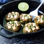 A simple healthy recipe for Zucchini Cakes with JalapeƱo and Lime, topped with Chipotle Aioli. Serve this with a leafy green salad for a flavorful vegetarian meal! #zucchinifritters #zucchinicakes #zucchinirecipes