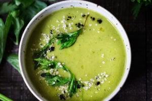 A healing bowl of Celery Soup- comforting, affordable and flavorful, that can be made in  35 minutes. Healthy, delicious and vegan adaptable! #celerysoup #celerysoup #vegan