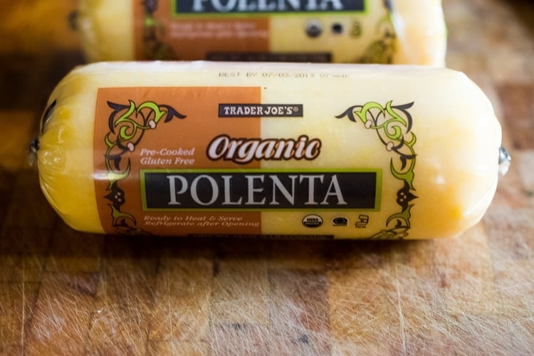 store bought polenta in a tube.