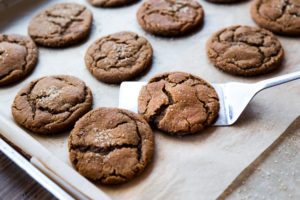 Spicy Chai Molasses Cookies are soft and chewy on the inside with deliciously crispy edges. Seasoned with chia spices, these take old fashioned Molasses Cookies to another level.