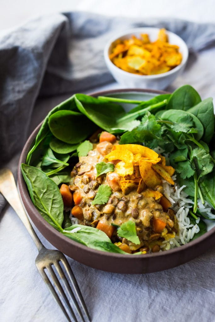 Indian Coconut Lentil Curry. 