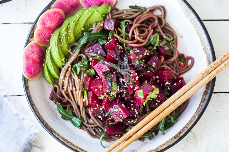 Beet Poke Bowls 