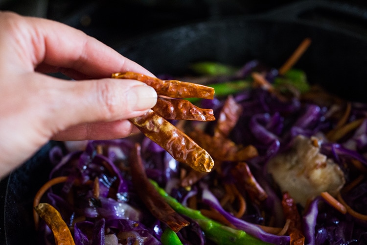 Szechuan Tofu and Veggies! A flavorful vegan stir-fry with crispy tofu, szechuan sauce and loaded up with healthy vegetables! Quick, easy and flavorful!!! #vegan #szechuan #szechwan #szechuansauce #tofu #stirfry #stir-fry