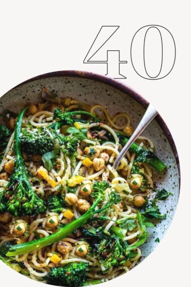 40 Healthy Vegetarian Pasta Recipes! Vegan Adaptable