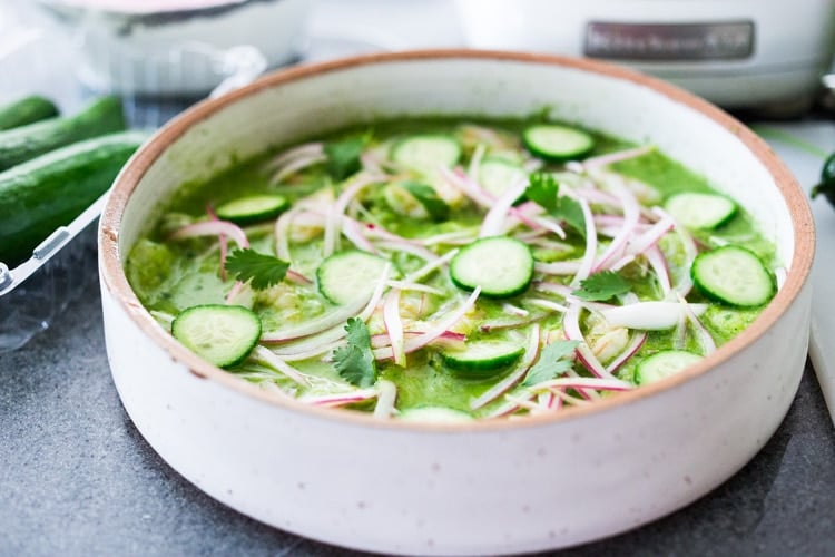 Authentic Aguachile Recipe! Similar to ceviche, shrimp is cooked in a mixture of lime juice, chiles and cilantro. Flavorful, simple and sooooo delicious! #aguachile #shrimp #verde #ceviche #Mexican