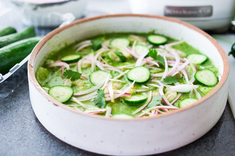 Authentic Aguachile Recipe! Similar to ceviche, shrimp is cooked in a mixture of lime juice, chiles and cilantro. Flavorful, simple and sooooo delicious! #aguachile #shrimp #verde #ceviche #Mexican 