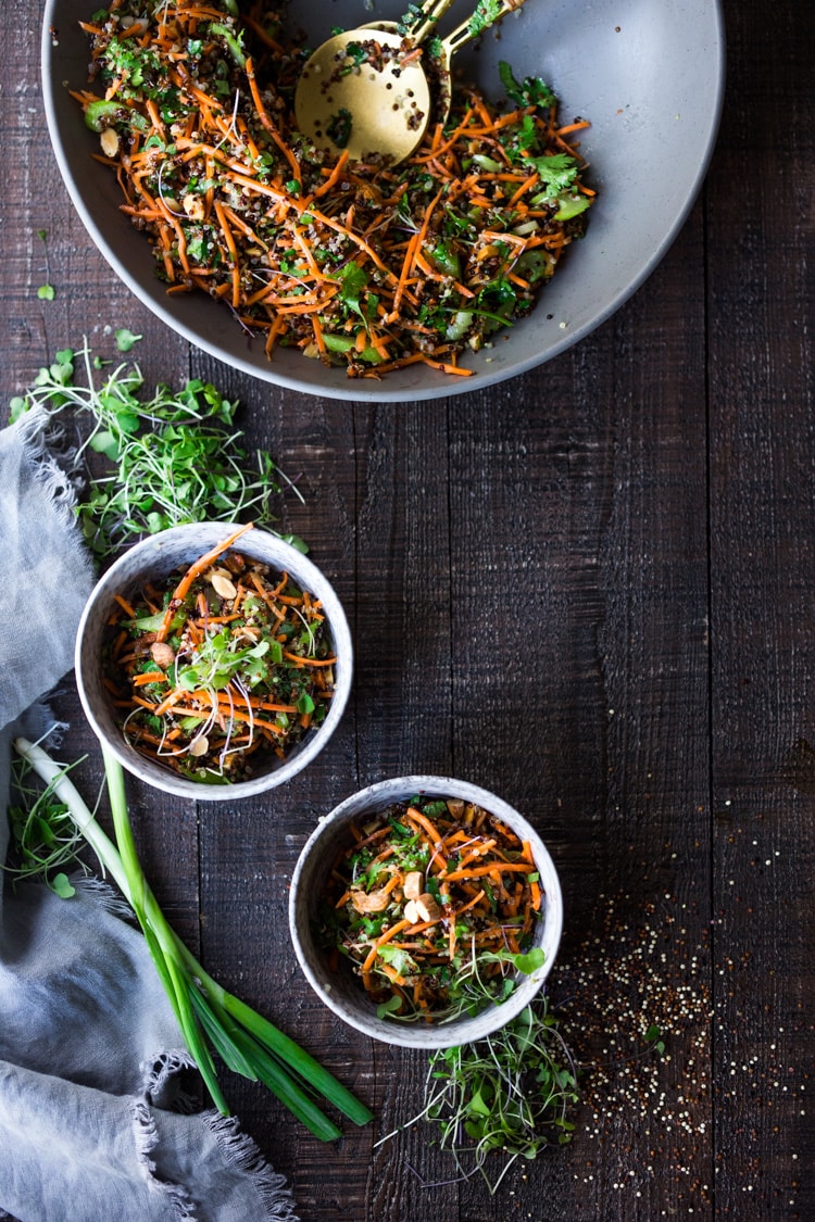 Carrot Salad With Quinoa And Almonds Feasting At Home