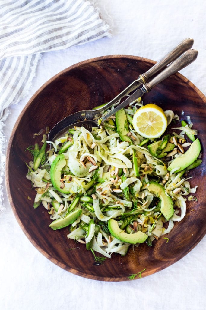 Delicious Valentine's Dinner Ideas: Fennel Asparagus Salad.