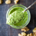 Superfood Pesto - and a packable bento box filled with healthy veggies and soba noodles tossed in the most flavorful Superfood Pesto! Vegan and GF adaptable! #bento #lunchbox #growuplunchbox