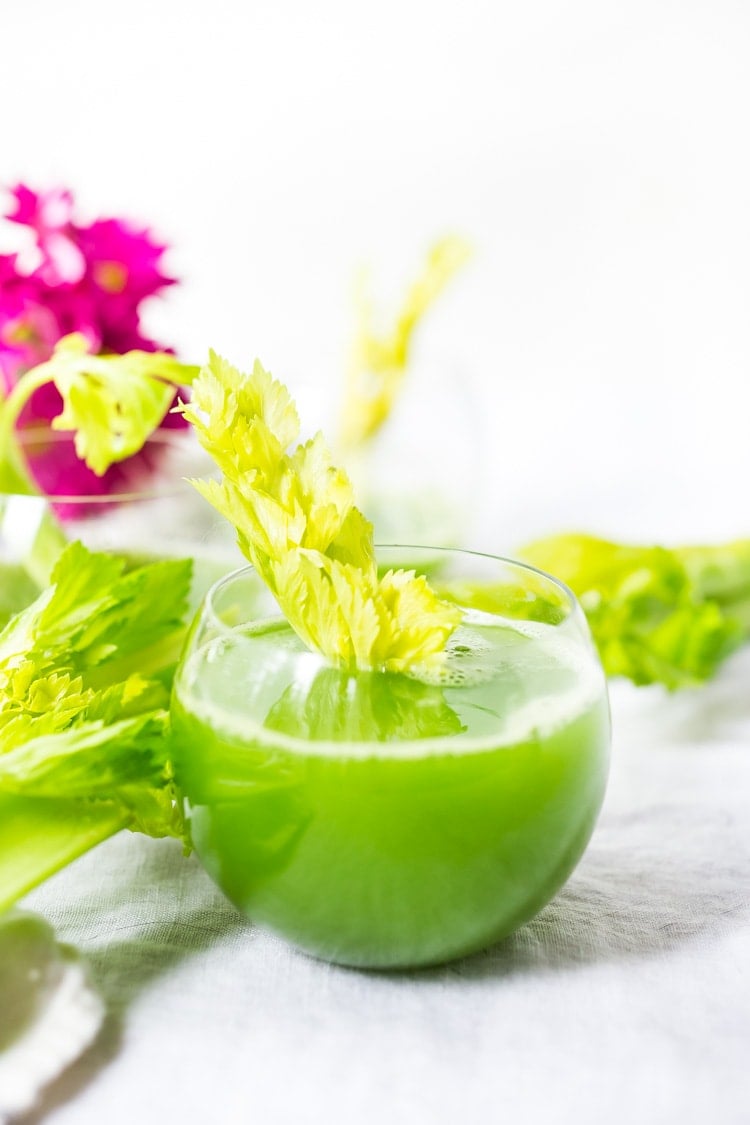 Celery Juice Recipe and TOP 10 Benefits! | Feasting At Home