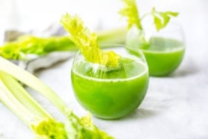 Celery Juice Recipe and Benefits! The top TEN benefits of drinking 16 ounces of celery juice every morning to activate the gut, release toxins and heal the body! #celeryjuice #celery #juice #detox #cleanse #juicing #celeryrecipes