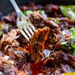 This simple, delicious Barbacoa recipe hails from the Oaxacan region of Mexico, resulting in the most flavorful, tender, fall-off-the-bone meat. Slow roast it in your oven or use a slow cooker. Perfect in tacos or burritos.