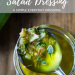 Lemony Leek Dressing - a simple full flavored dressing perfect for roasted veggies and salads. Heathy, vegan & delicious! #leek #leeks #leekvinaigrette #vinaigrette #vegansaladdressing