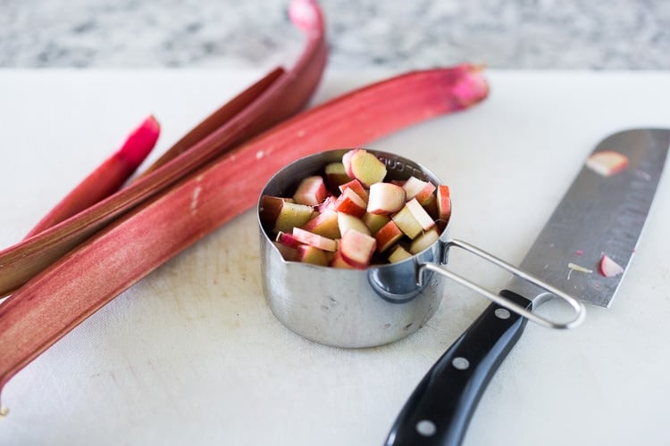 Rhubarb Jam with Chia Seeds and Maple Syrup - a deldious, nutritious jam that is sugar free! #rhubarbjam #chiajam #rhubarb #rhubarbrecipes #paleo #paleojam #sugarfree