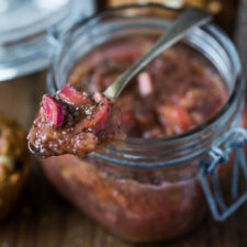 Rhubarb Jam with Chia Seeds and Maple Syrup
