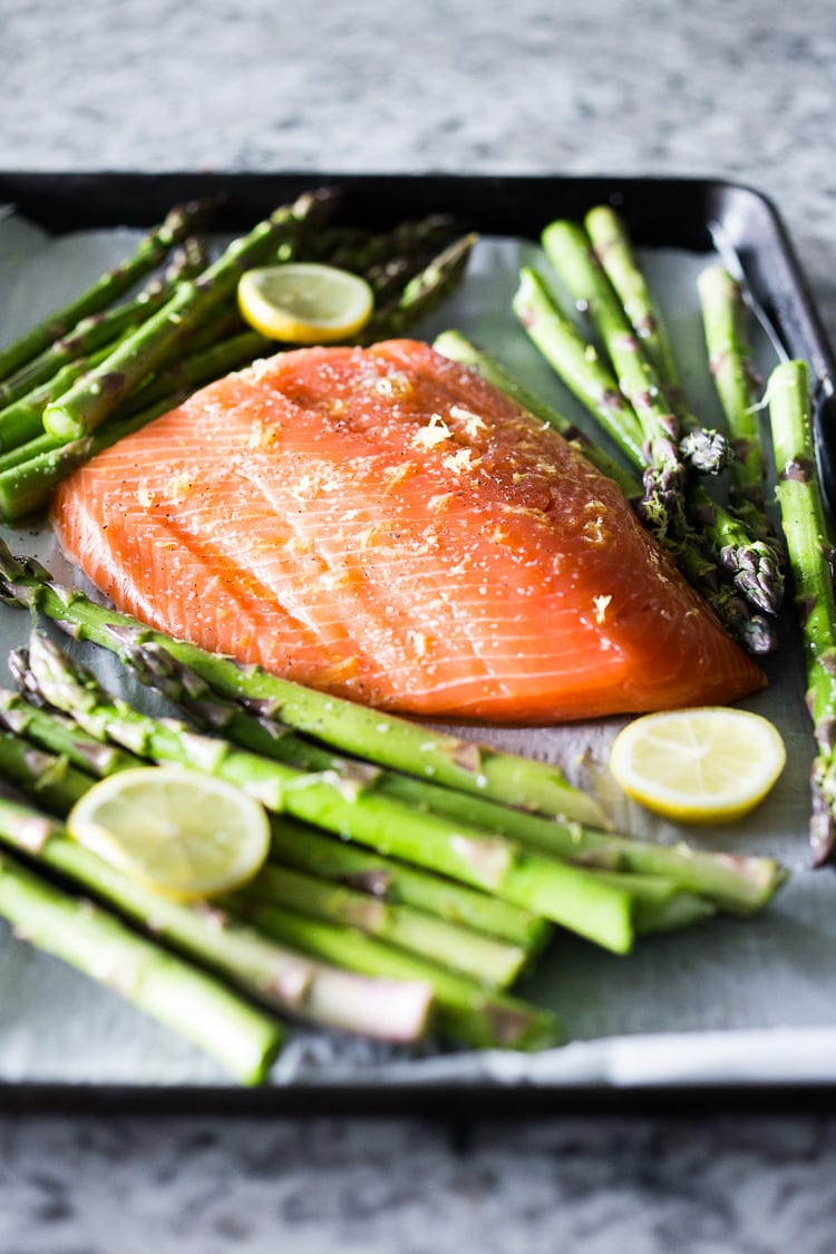 arranging on the sheet pan