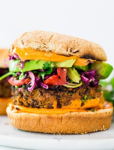 A quick and easy recipe for the best Black Bean Burgers that can be made in under 30 minutes! Vegan adaptable and perfect for weekly meal prep!