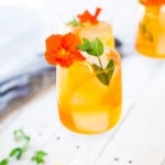 If unfamiliar, Aperol is a low-alcohol, digestivo- a bitter liqueur made from herbs and flowers, originating from Italy in the early 1900's. It also known as an Amaro, in Italian. Similar to Campari, Cynar and Fernet-Branca, Aperol is a very common brand. There are many smaller labels of Amaros popping up with so much more complexity, even some state-side. So keep in mind, those of you who are cocktail connoisseurs, don't have to actually use Aperol, feel free to find one with a little more character, in fact this is what I plan to do when I get home. Aperol is a tad sweet for me, but perhaps okay for the younger palate. The drink is just most commonly known as an "Aperol Spritz", but I have no particular loyalties to Aperol itself.
