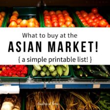 Asian Market Staples List