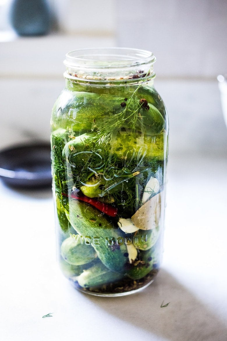 Fermented Pickles With Garlic And Dill