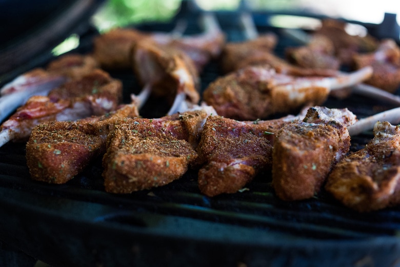 Grilled Harissa Lamb Chops