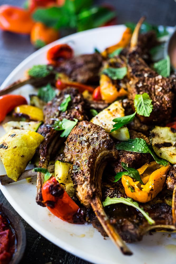 Grilled Harissa Lamb Chops