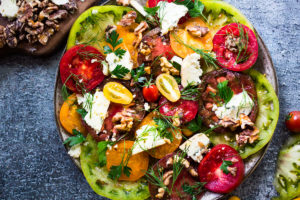 Tomato Walnut Salad with Blue Cheese