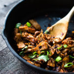Crispy Jackfruit Carnitas - a simple vegan Mexican-inspired filling for tacos, enchiladas, burritos and quesadillas and bowls. Perfect for Sunday meal prep! #jackfruit #carnitas #vegantacomeat #tacos #jackfruittacos #vegantacos #plantbased