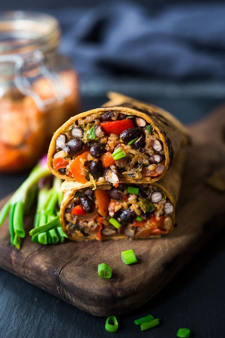 Kimchi Burrito- a vegetarian Korean Burrito