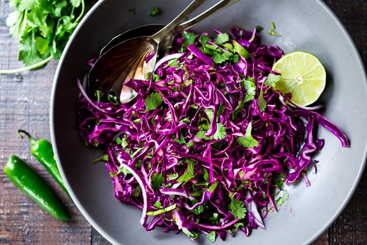 Måned syv destillation Cilantro Lime Mexican Slaw with Cilantro and Lime | Feasting At Home