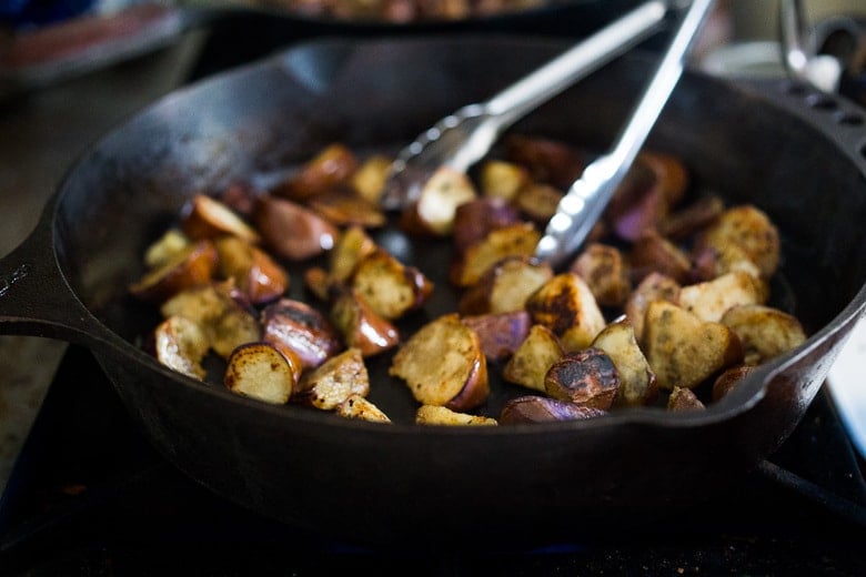 Chinese eggplant recipe with Szechuan sauce, chilies and peanuts 